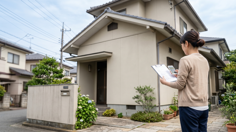 害獣駆除と法律の基礎知識をイメージした住宅外観と確認書類