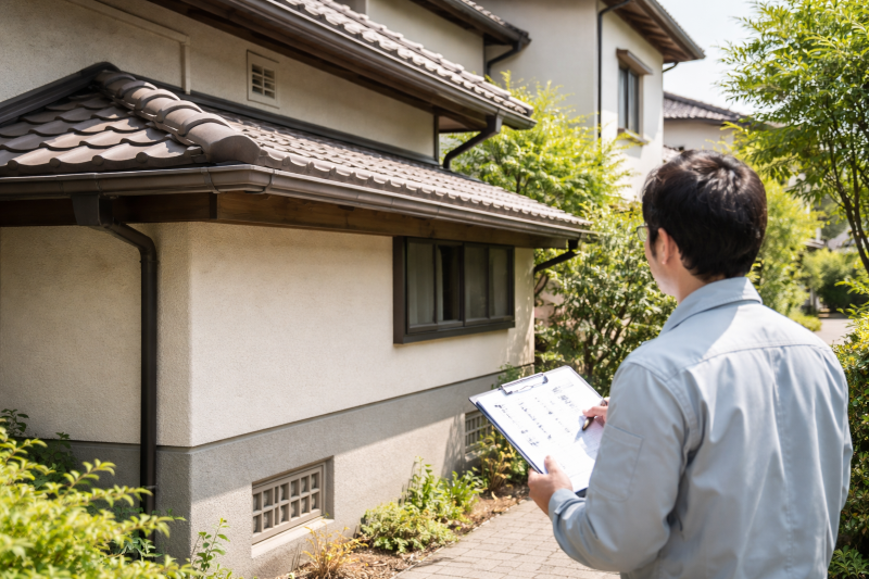 害獣駆除の追加料金や見積もりの不安をイメージした一戸建て住宅の外観